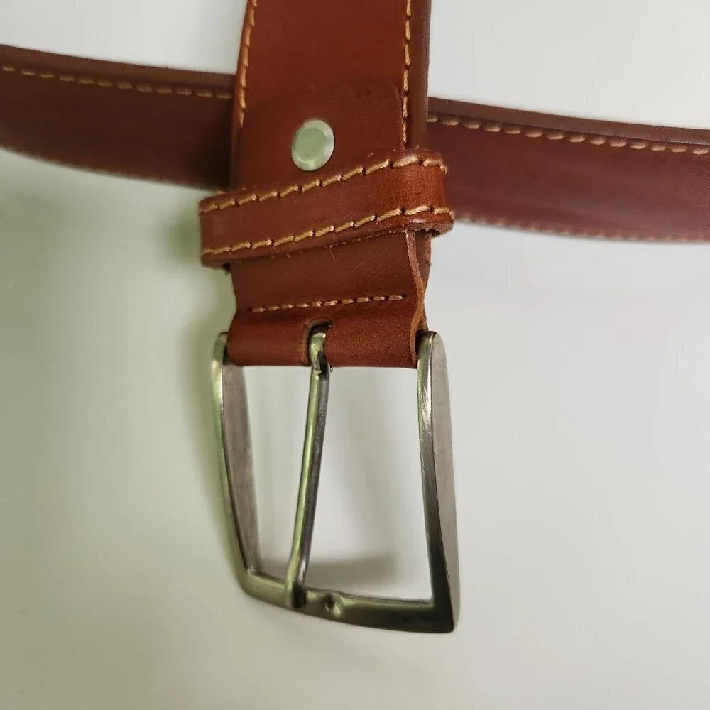 Brown Italian Leather Belt Size 40